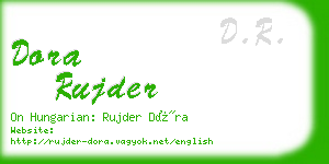 dora rujder business card